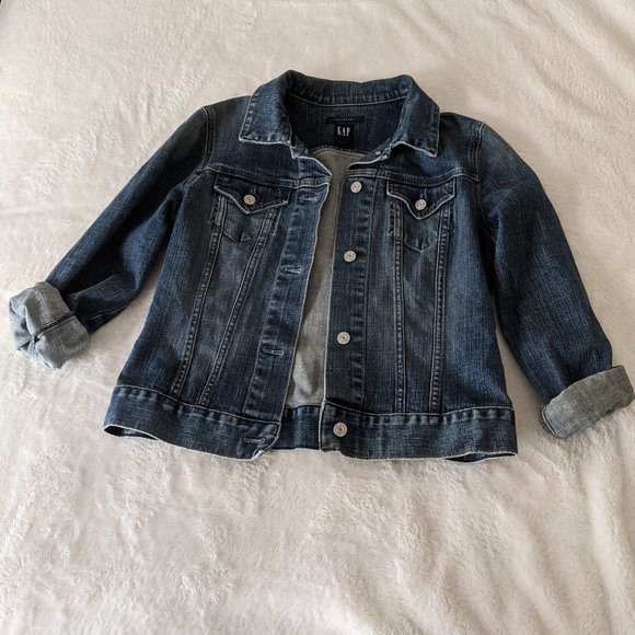 GAP Stretch Denim Jean Jacket Light Medium Wash - Picture 1 of 5